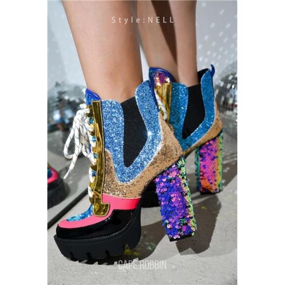 Women's Rhinestone Cowboy Booties Ankle Boots with Pointed Toe - Picture 2 of 7